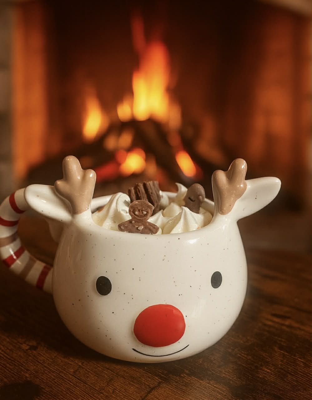 Rénszarvas Kerámia Bögre habgyertya