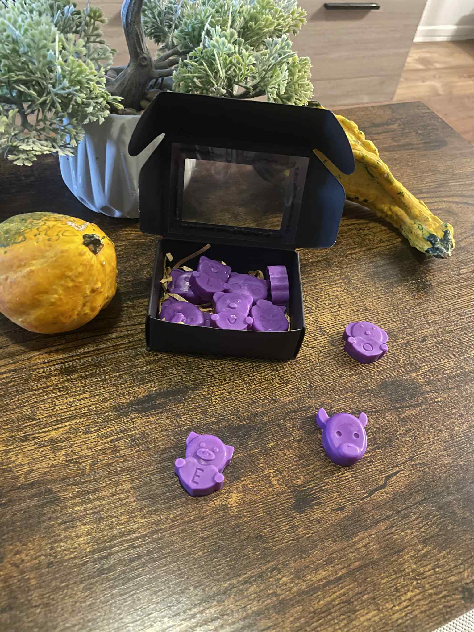 Csokis-narancsos illatviasz díszdobozban