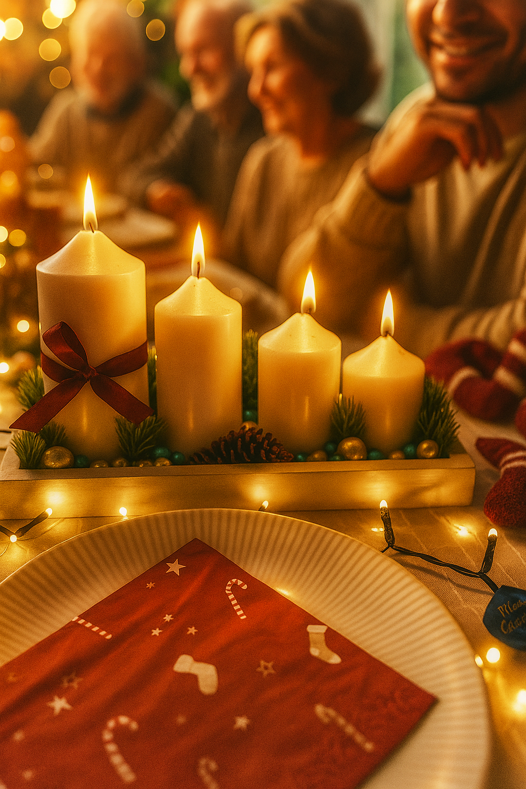 Adventi asztali dísz