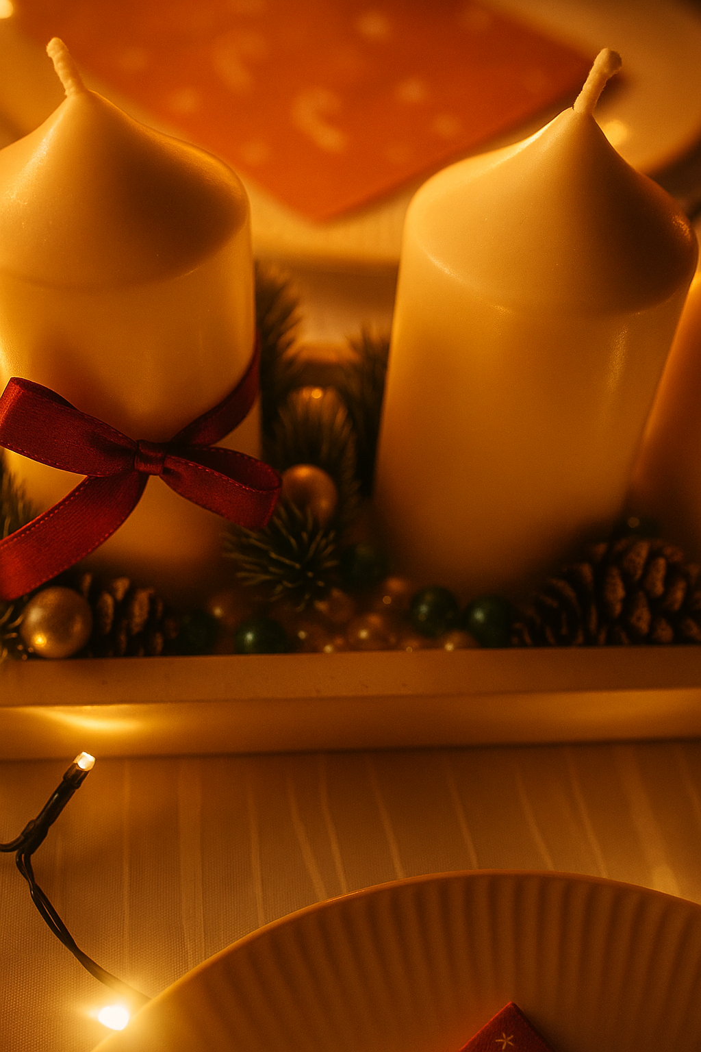 Adventi asztali dísz