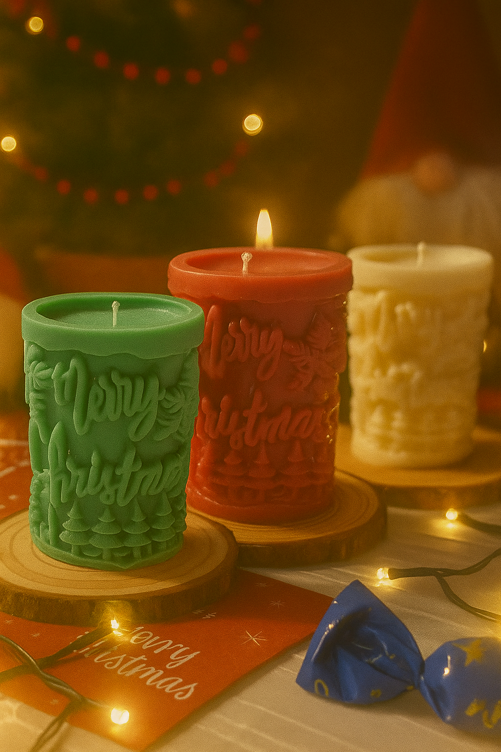 Merry Christmas díszgyertya