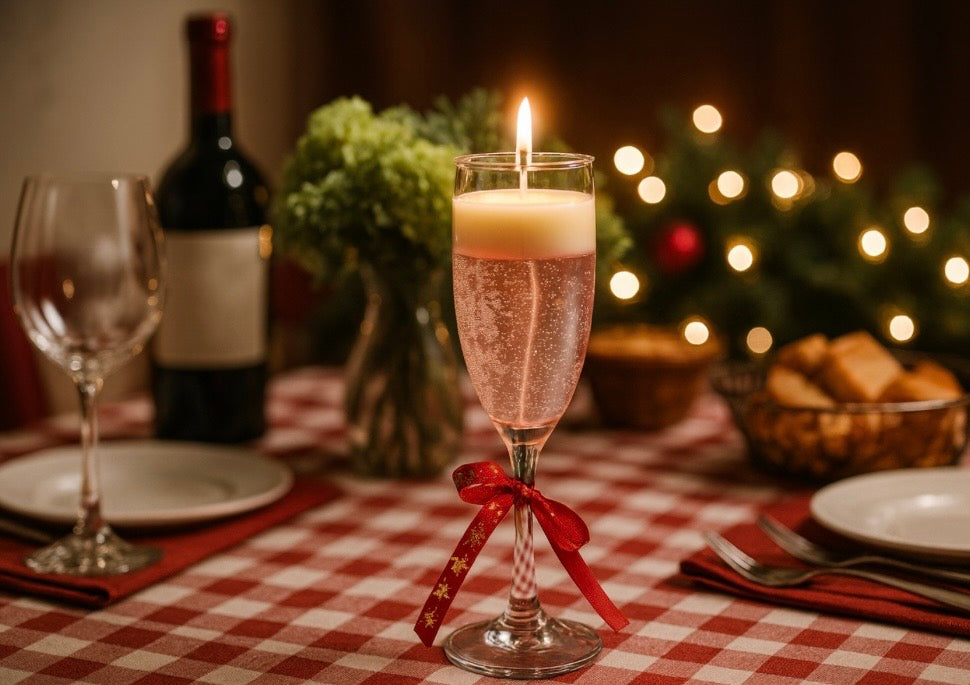 Elegáns Pezsgőspohár Gyertya