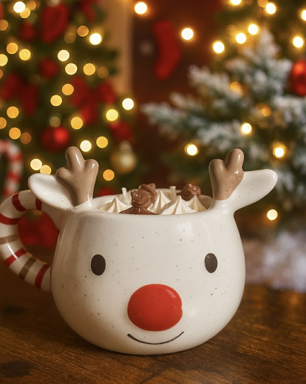 Rénszarvas Kerámia Bögre habgyertya